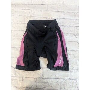 NOOYME Womens Bike Shorts for Cycling padded seat bottom size large pink & black